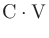 $\displaystyle \mathrm{C}\cdot\mathrm{V}$